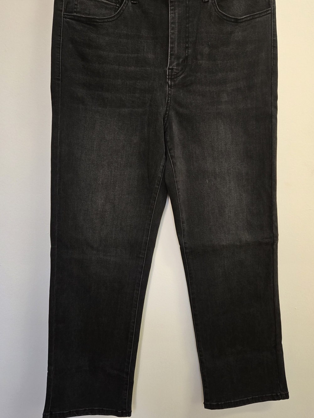 Well Worn Black High Rise Classic Straight Jeans